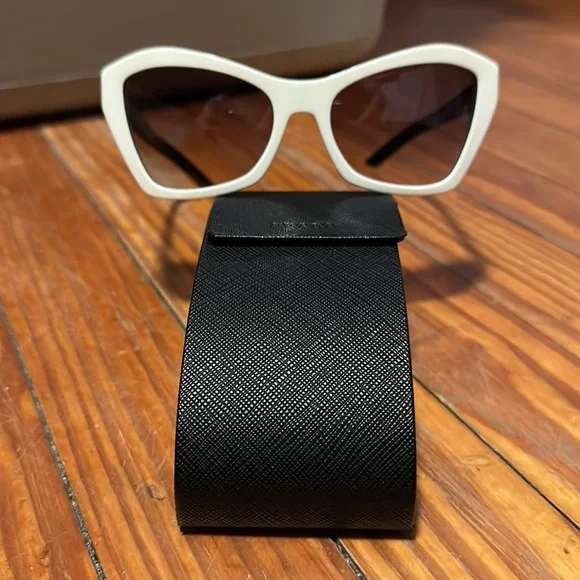 Prada White and Black Sunglasses Sunglasses